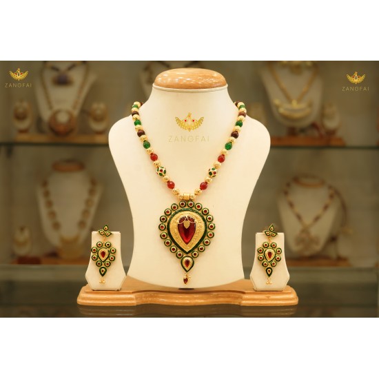 Dugdugi Set | Gold Foil Plated With Original Stone