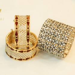 Net Style Bangles Silver | ONE PIECE 