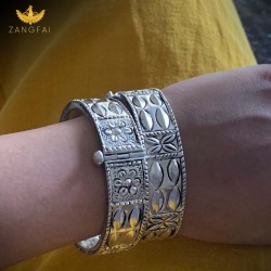 Assamese Traditional Ujjoni Axom Muthi Kharu Pair|Pure Silver 