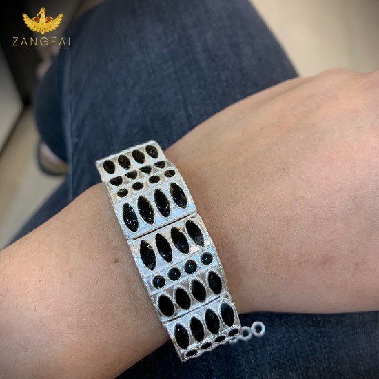 Assamese Traditional Dhansira Design Bracelet |Pure Silver