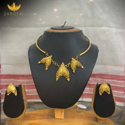 Assamese Traditional Thokahuna set |pure silver base gold dipped