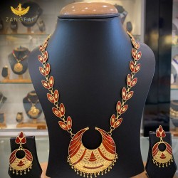 Assamese Traditional Junbiri Dhansira set |pure silver base gold dipped  Assamese Traditional Junbiri Dhansira set |pure silver base gold dipped