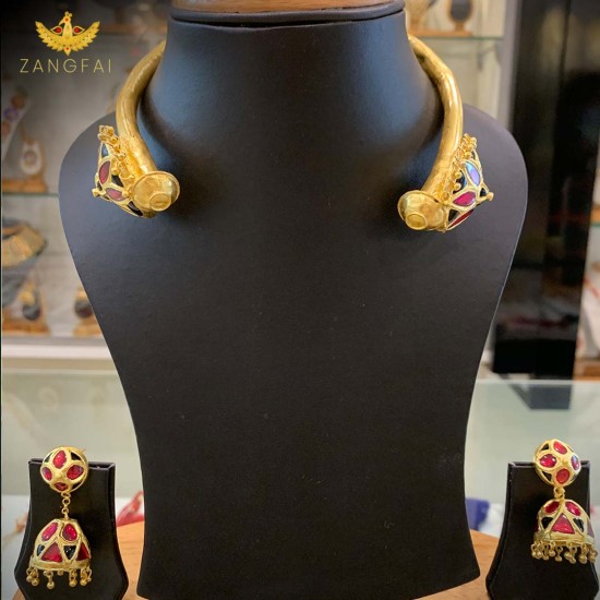 Pipe Jaapi Set | 24 Carat Gold Foil Pure Silver Precious Stones | Kesaxun 