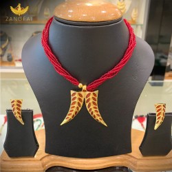 Assamese Traditional Pepa set| red and golden |Pure Silver gold dipped meenakari Assamese Traditional Pepa set| red and golden |Pure Silver gold dipped meenakari