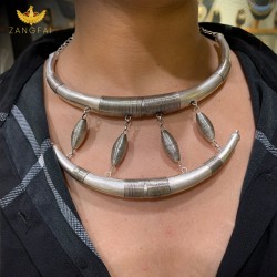 Assamese Traditional Pipe Dholbiri necklace| silver |Pure Silver